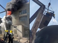 [视频]无锡正在拆除的玻璃钢锅炉起火燃烧，浓烟滚滚：疑似电焊火花惹祸