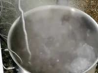 [视频]男子利用电磁蒸汽发生器2分钟煮沸30公斤水，现场沸腾了