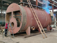 [视频]CWNS10.5-85/60-YQ型15吨燃气热水锅炉生产现场，常压热水锅炉。