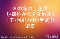 2021年G1工业锅炉司炉多少分及格及G1工业锅炉司炉考试申请表