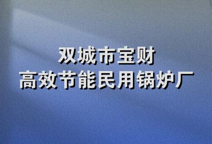 双城市宝财高效节能民用锅炉厂