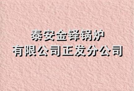 泰安金铎锅炉有限公司正发分公司