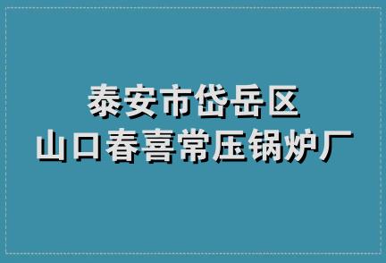 泰安市岱岳区山口春喜常压锅炉厂