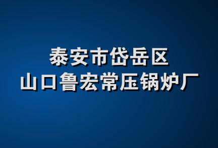 泰安市岱岳区山口鲁宏常压锅炉厂