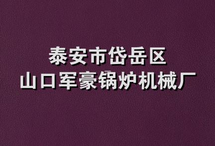 泰安市岱岳区山口军豪锅炉机械厂