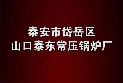 泰安市岱岳区山口泰东常压锅炉厂