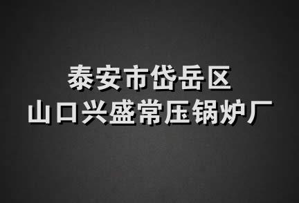 泰安市岱岳区山口兴盛常压锅炉厂