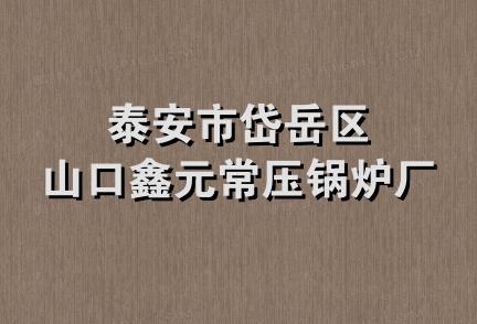 泰安市岱岳区山口鑫元常压锅炉厂