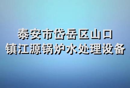 泰安市岱岳区山口镇江源锅炉水处理设备销售处