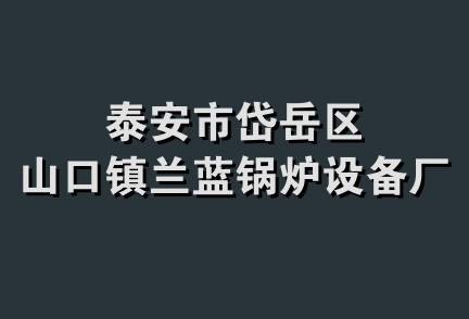 泰安市岱岳区山口镇兰蓝锅炉设备厂