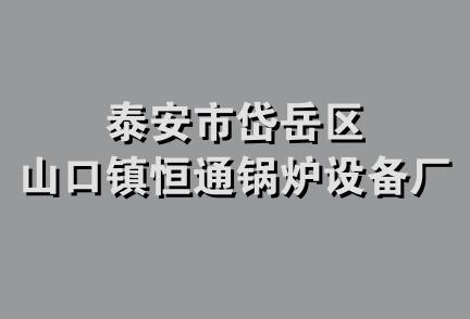 泰安市岱岳区山口镇恒通锅炉设备厂