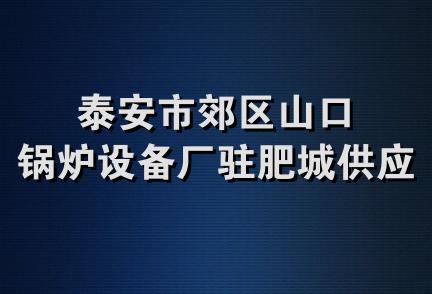 泰安市郊区山口锅炉设备厂驻肥城供应站