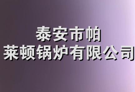 泰安市帕莱顿锅炉有限公司