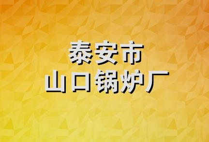 泰安市山口锅炉厂