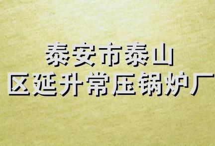 泰安市泰山区延升常压锅炉厂