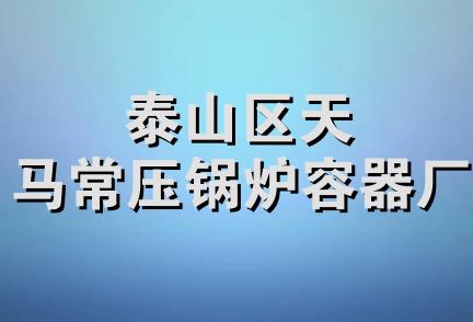 泰山区天马常压锅炉容器厂