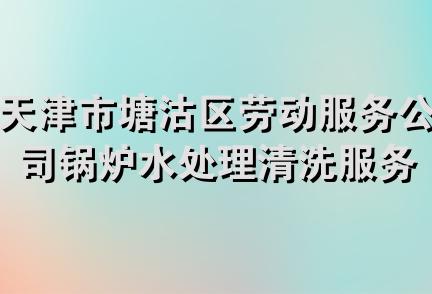 天津市塘沽区劳动服务公司锅炉水处理清洗服务部锅炉水质服务站