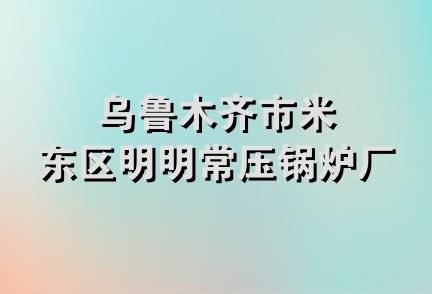 乌鲁木齐市米东区明明常压锅炉厂