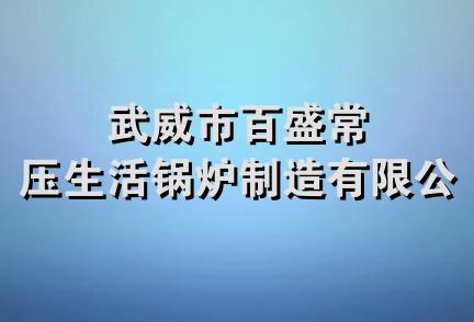 武威市百盛常压生活锅炉制造有限公司