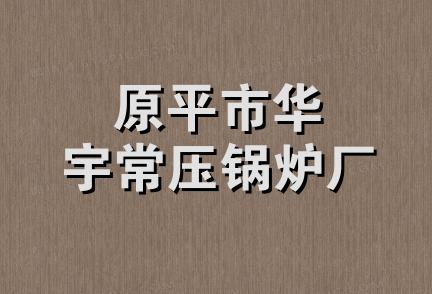 原平市华宇常压锅炉厂