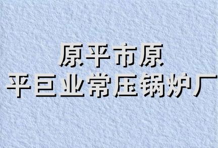 原平市原平巨业常压锅炉厂