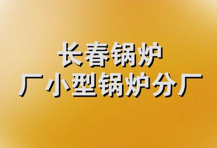 长春锅炉厂小型锅炉分厂