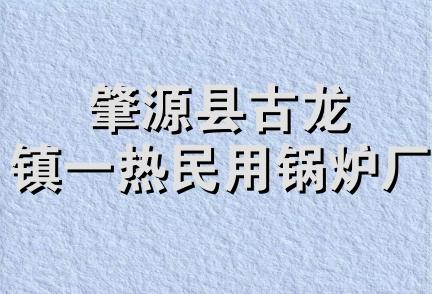 肇源县古龙镇一热民用锅炉厂