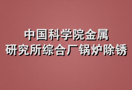 中国科学院金属研究所综合厂锅炉除锈队