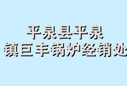 平泉县平泉镇巨丰锅炉经销处