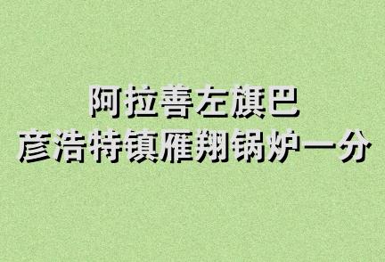 阿拉善左旗巴彦浩特镇雁翔锅炉一分店