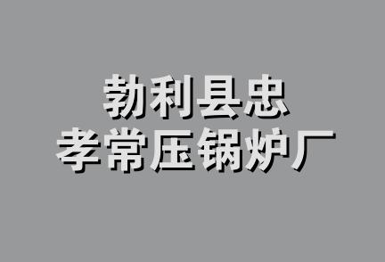 勃利县忠孝常压锅炉厂