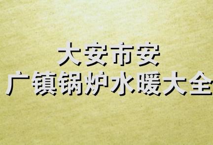 大安市安广镇锅炉水暖大全