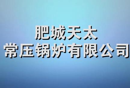 肥城天太常压锅炉有限公司