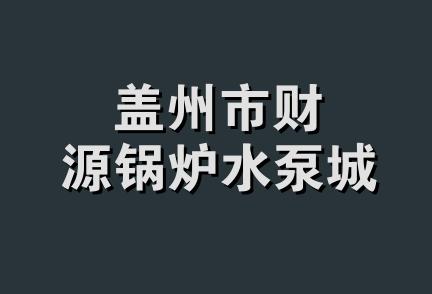 盖州市财源锅炉水泵城