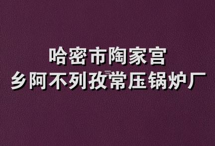 哈密市陶家宫乡阿不列孜常压锅炉厂