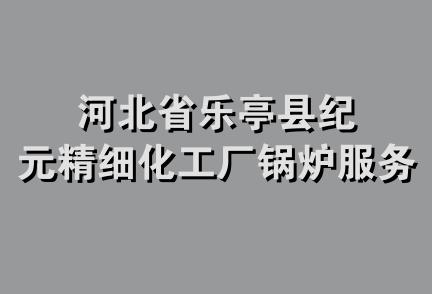 河北省乐亭县纪元精细化工厂锅炉服务处