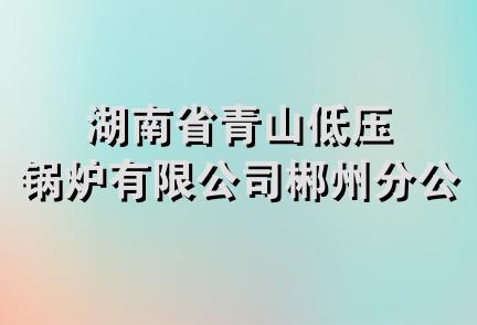 湖南省青山低压锅炉有限公司郴州分公司