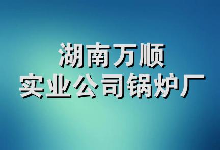 湖南万顺实业公司锅炉厂