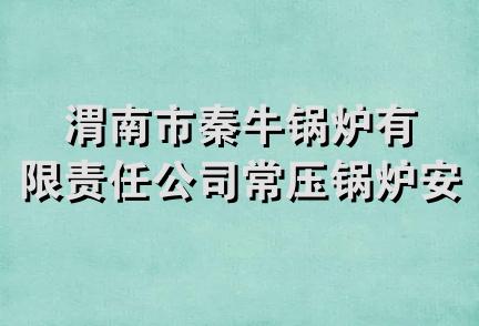 渭南市秦牛锅炉有限责任公司常压锅炉安装分公司