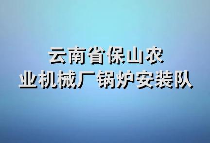 云南省保山农业机械厂锅炉安装队