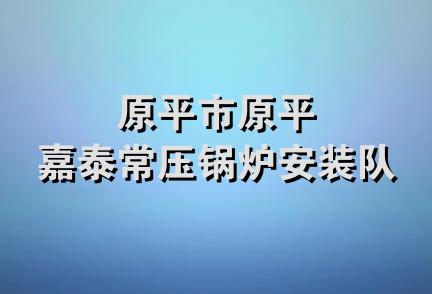 原平市原平嘉泰常压锅炉安装队